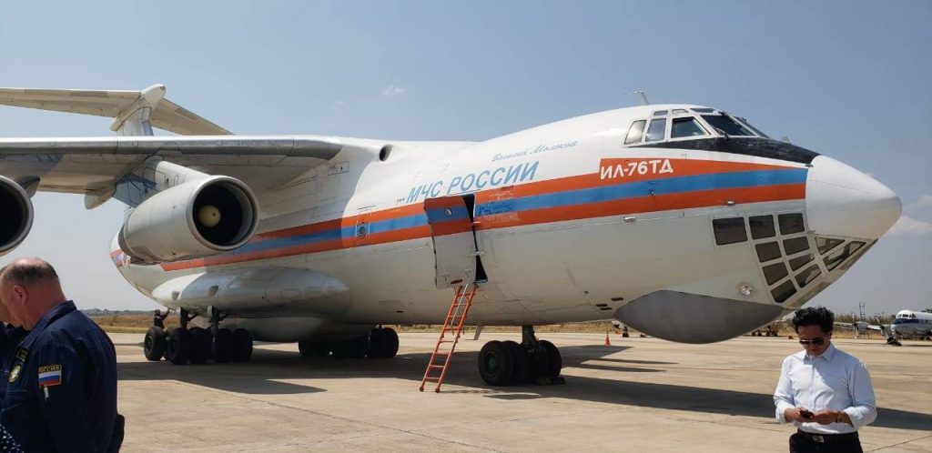 El presidente boliviano Evo Morales agradeció a su par ruso por el envío de la aeronave