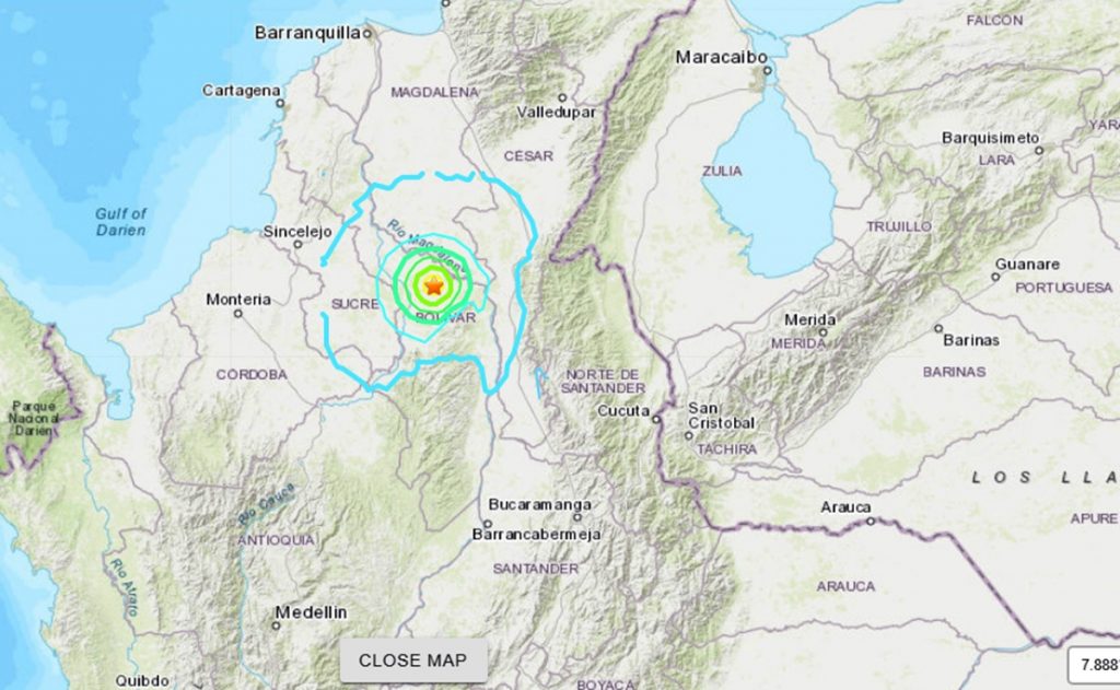 Colombia estremecida por fuerte sismo