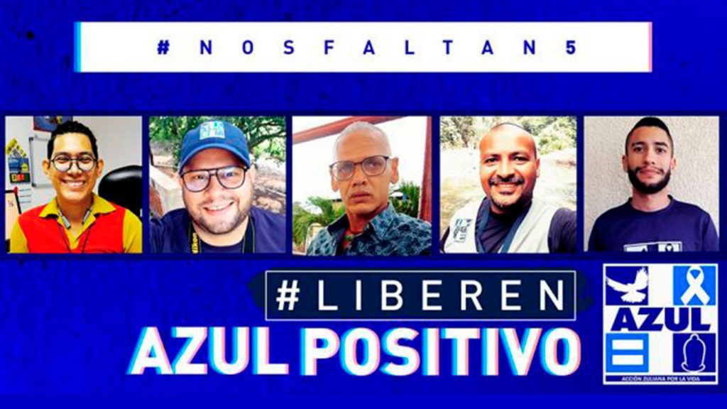 Excarcelan a cinco activistas de Azul Positivo pero con medidas cautelares