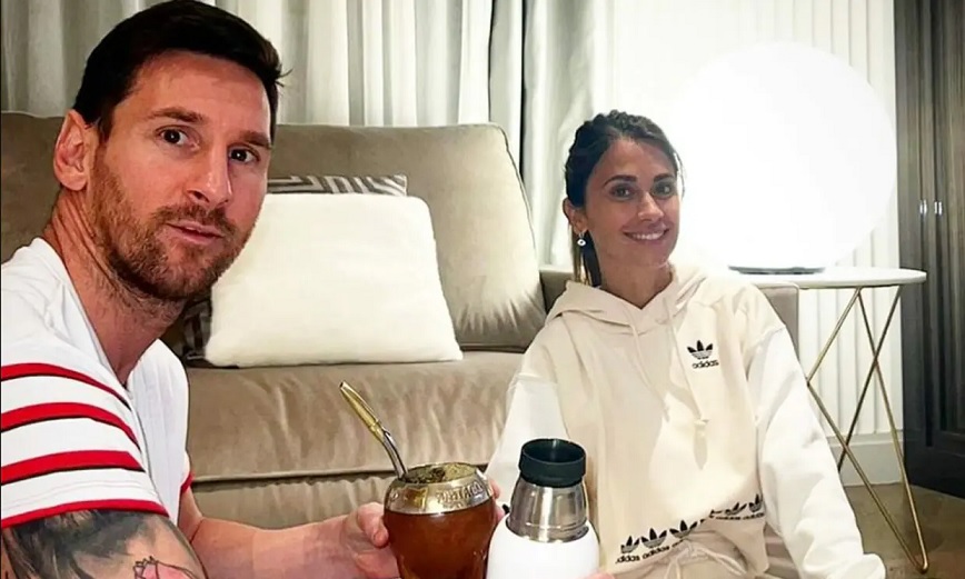 Leo Messi con Antonela Roccuzzo