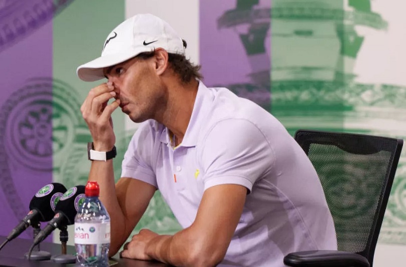 ¡Rafael Nadal se retira de Wimbledon! ¡No disputará semifinal tras lesión abdominal! - FOTO