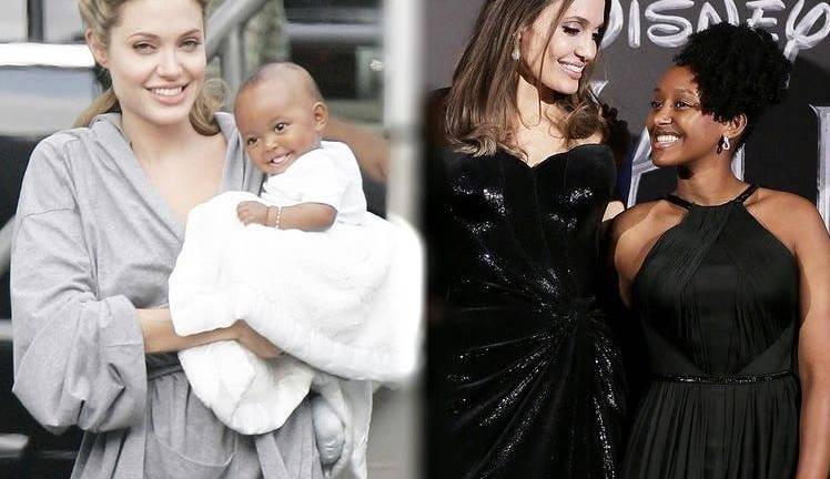 Angelina Jolie y su hija Zahara.