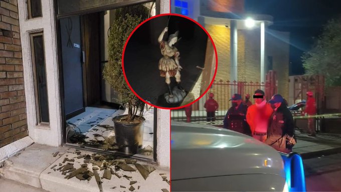 Intentó robar una iglesia pero el Arcángel Miguel lo hirió con su espada