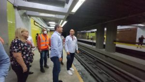 Supervisan avances operativos en estación de Sabana Grande del Metro