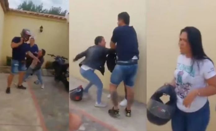 La espectacular reacción de una mujer que sorprendió a su marido con la amante en un hotel (Video)