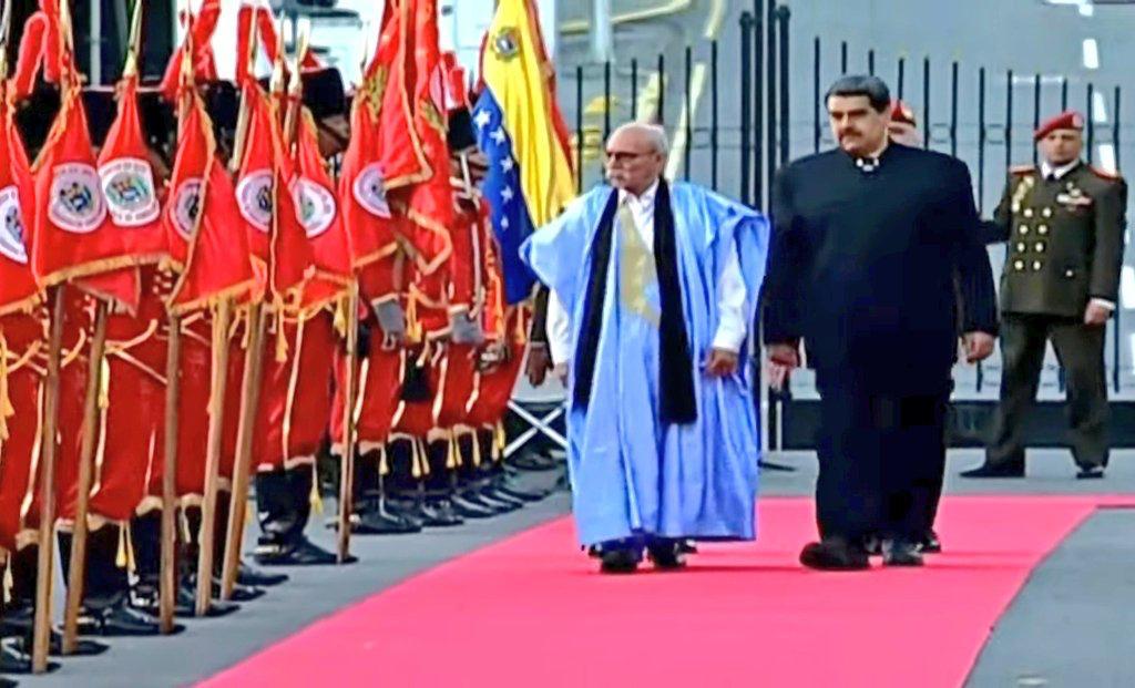 Maduro recibe a su par de la República Árabe Saharaui en Miraflores