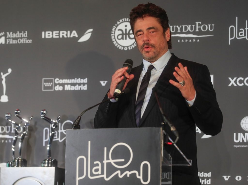 Benicio Del Toro recibirá hoy el premio Platino de Honor 2023