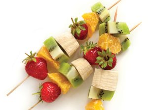 Brochetas de fruta
