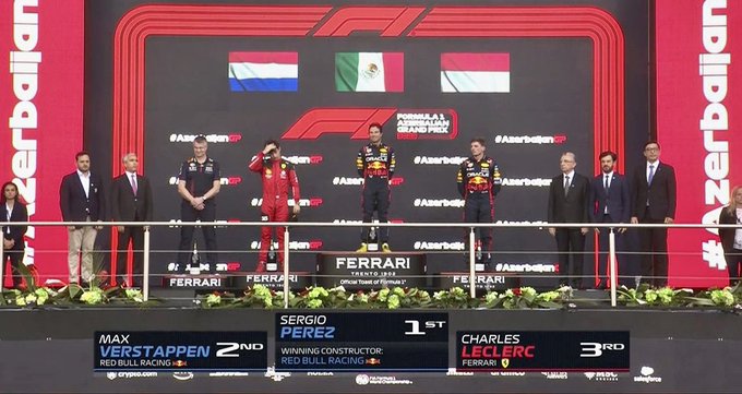 El mexicano Sergio Checo Pérez gana el Gran Premio de Azerbaiyán de la Fórmula Uno