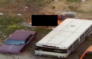 Lo rociaron y prendieron fuego por robarse una caja de herramienta