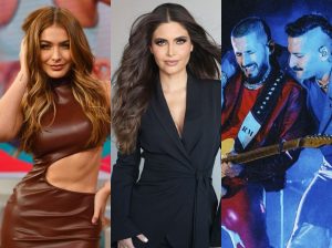 Migbelis Castellanos y Chiqui Delgado en los Latin AMAs