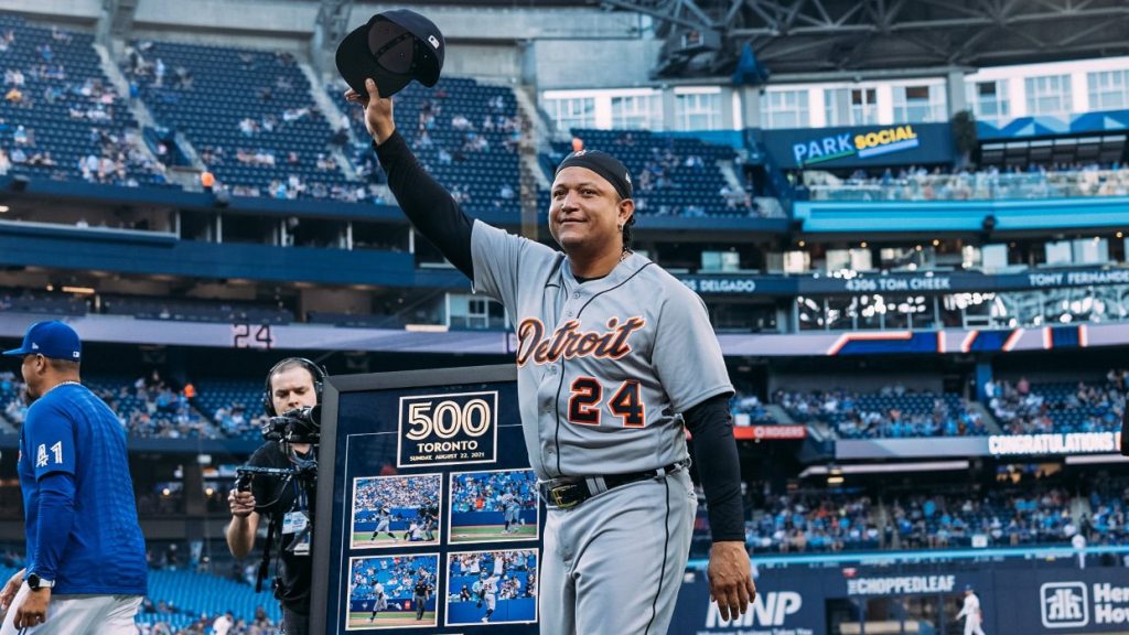 Los Azulejos de Toronto homenajearon la trayectoria de Miguel Cabrera en MLB