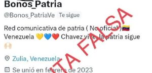 Alertan con cuenta falsa que publica asignaciones del Carnet de la Patria