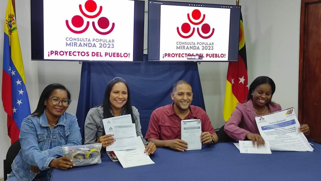 Reparten material electoral para la Consulta Popular Miranda 2023