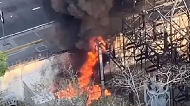 Reportaron incendio en la subestación eléctrica de El Cafetal