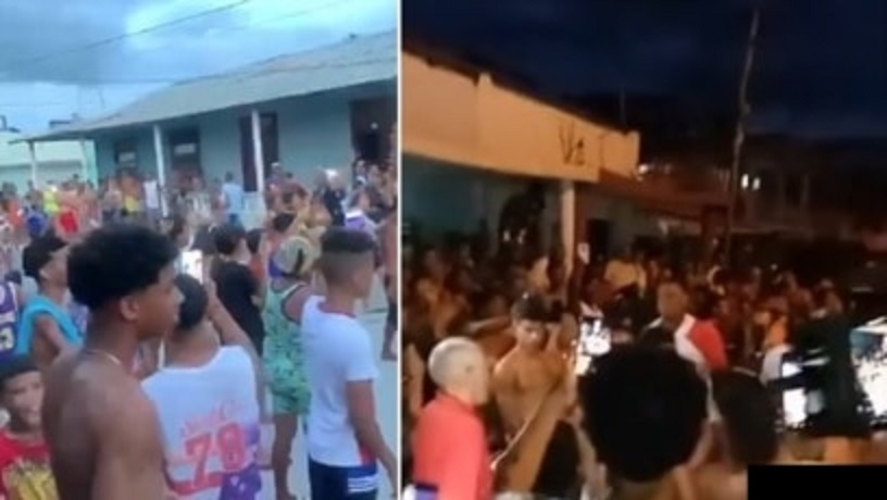 Los cubanos salieron en multitud a protestar en las calles de Guantánamo