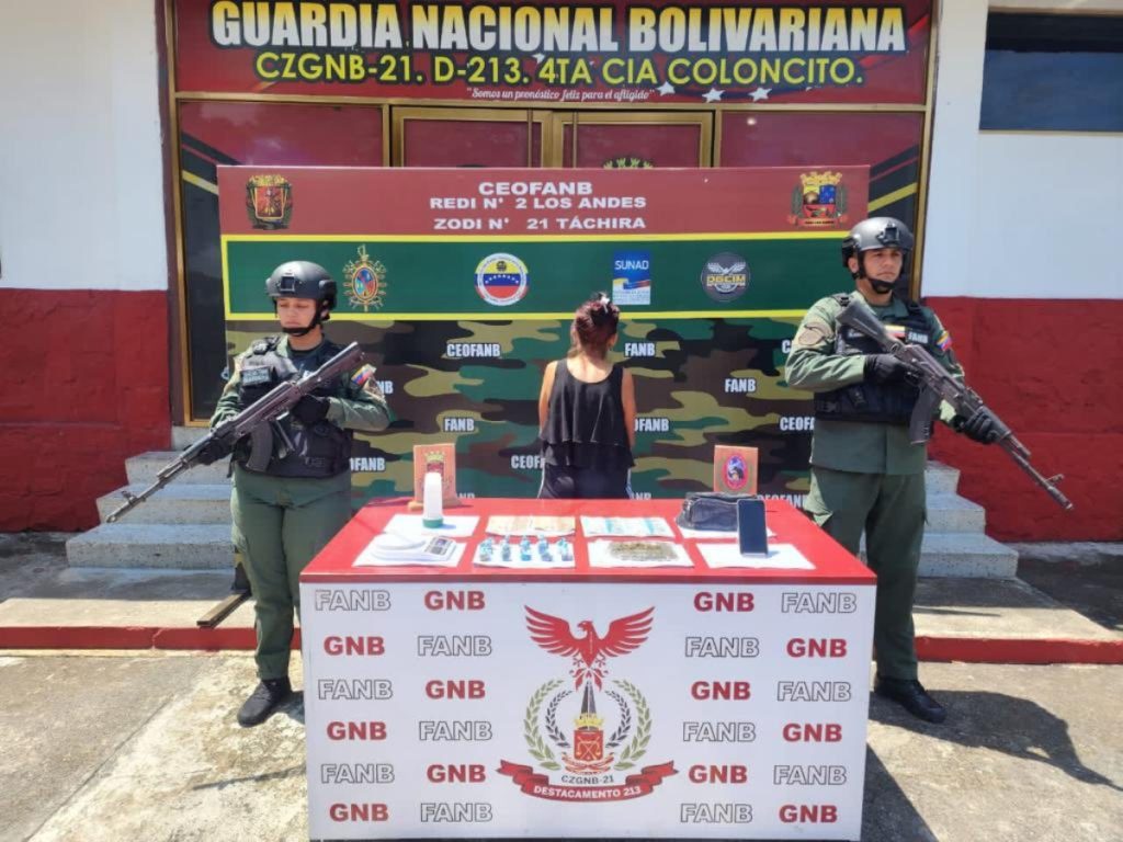 FANB detiene a mujer con 16 envoltorios de marihuana en Táchira