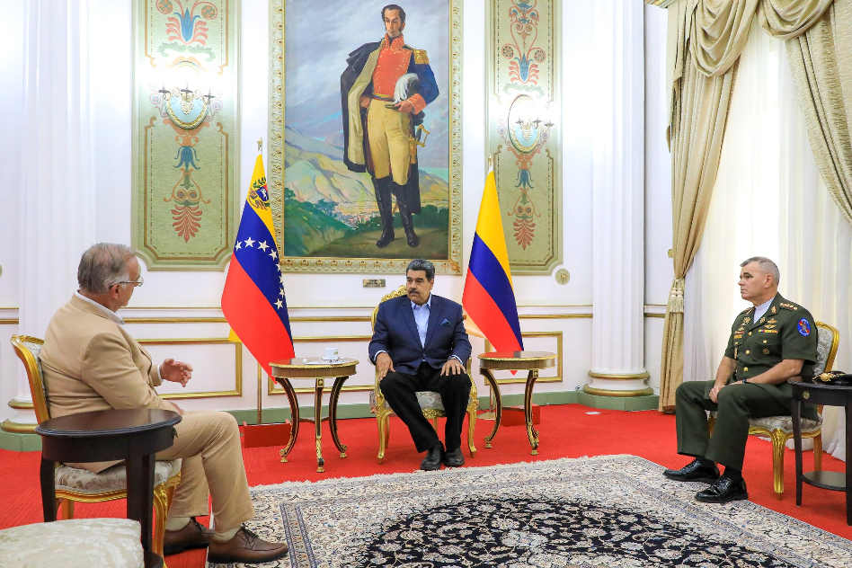 Maduro recibió en Miraflores al ministro de Defensa de Colombia