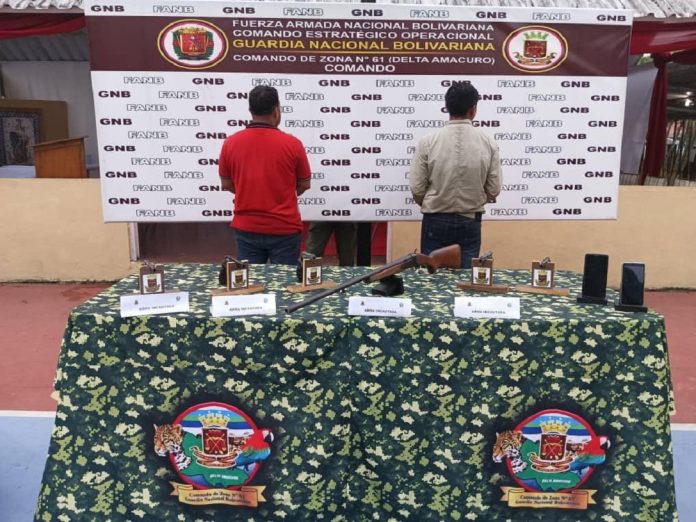 FANB detuvo a dos narcotraficantes en Delta Amacuro