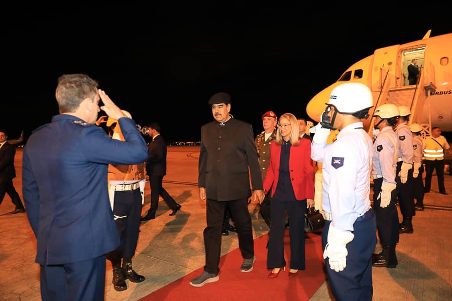 Presidente Maduro llega a Brasil a participar en la Cumbre del Sur