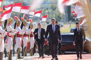 Presidente Maduro llega al Palacio de Itamaraty en Brasilia