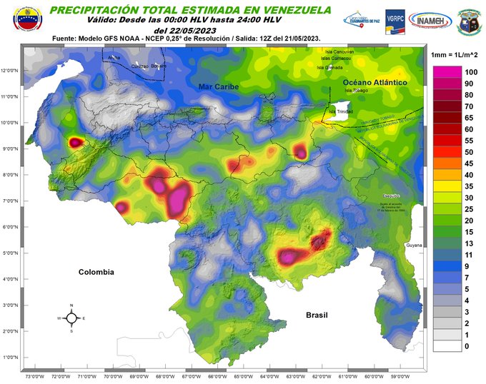 Inameh prevé abundante nubosidad y lluvias dispersas en gran parte del país