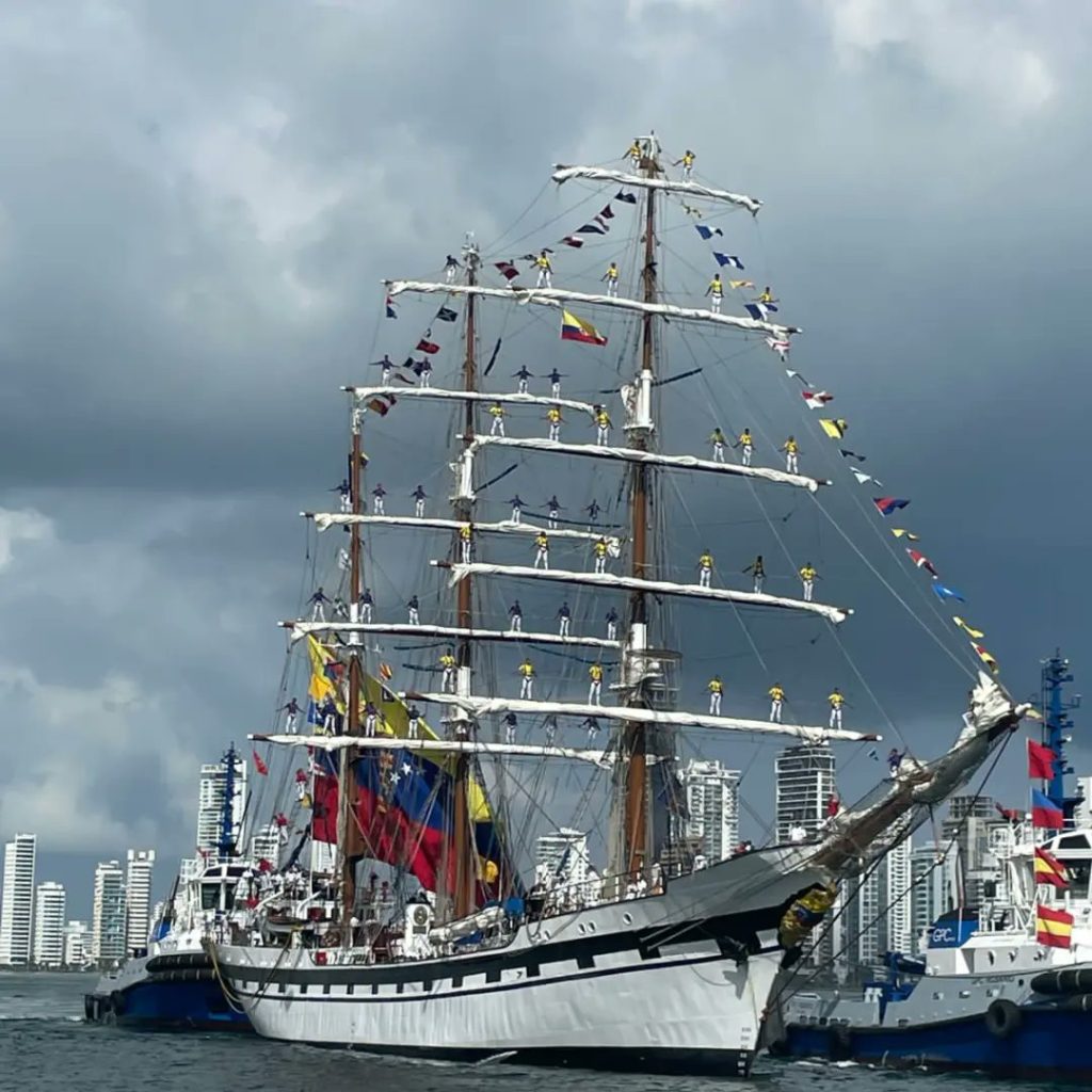 Buque Escuela Simón Bolívar llegó este domingo a Cartagena en Colombia