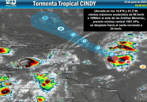 Tormenta tropical Cindy sigue a Bret en potente inicio de temporada de huracanes
