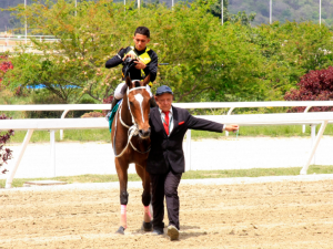 Dos jinetes, una dama y un entrenador duplicaron