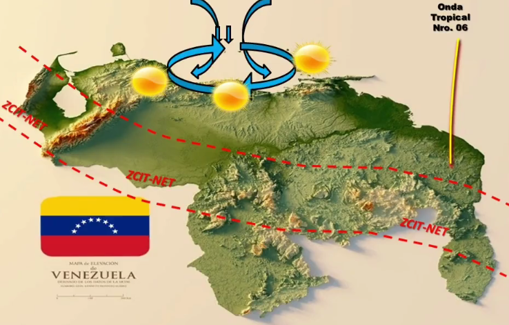 Onda tropical N° 6 se desplaza por el oriente de Venezuela
