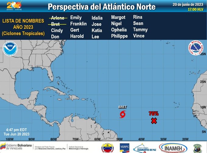 Tormenta Bret con amplias probabilidades de convertirse en ciclón tropical