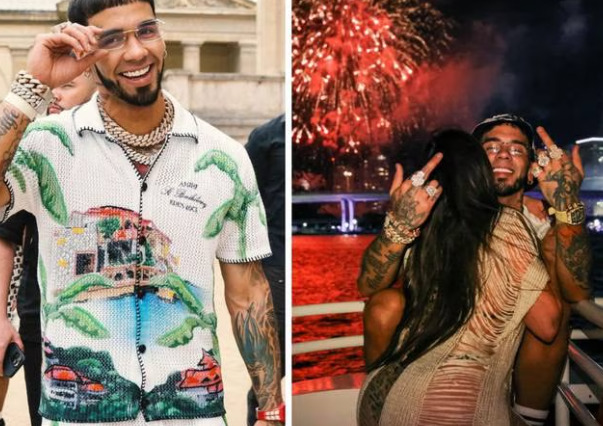 Anuel fue visto junto a su novia venezolana y su hijo