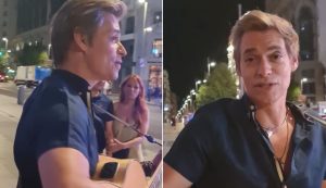 El cantante venezolano Carlos Baute sorprendió a los fans tras cantar de madrugada en las calles de Madrid