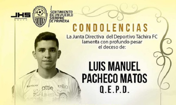Muere chamo del Deportivo Táchira en aparatoso accidente