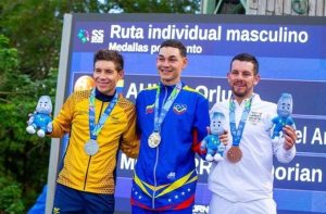 Orluis Aular conquistó la medalla dorada en ciclismo de ruta