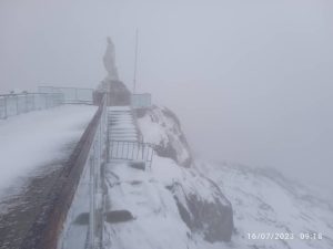 Registran nevada en el Parque Nacional Sierra Nevada en Mérida