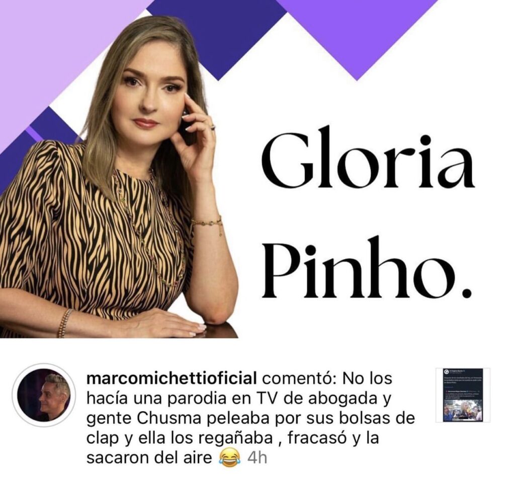 Marco Michetti arremetió contra Gloria Pinho ????????????????