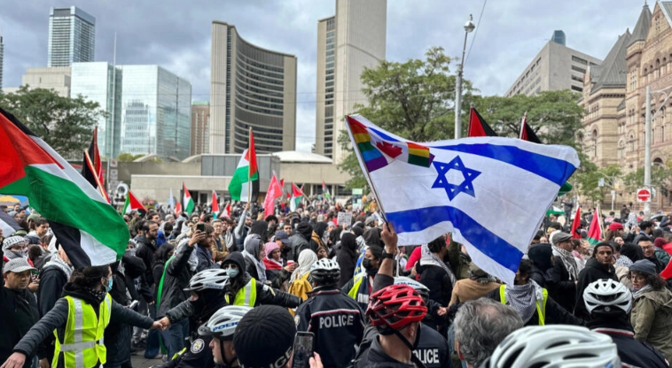 Manifestaciones pro-palestinas y pro-israelíes se toman las calles del mundo