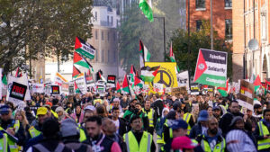 Gran marcha por el centro de Londres en apoyo a Palestina
