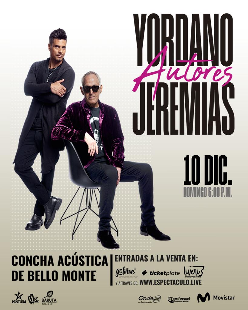 El show “Autores” de Yordano y Jeremías en Caracas cambió de fecha