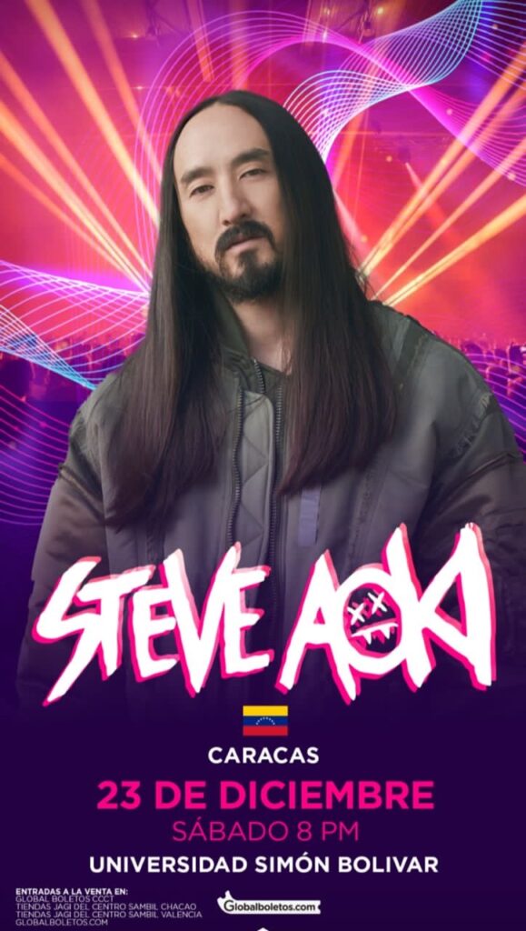 Steve Aoki regresa a Venezuela en diciembre 🇻🇪🎶