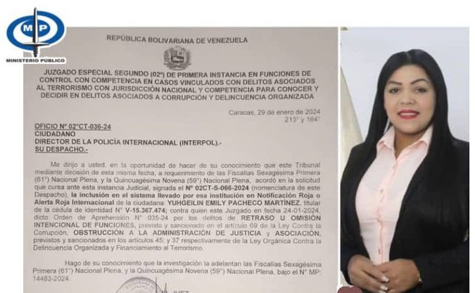 Tarek William Saab emitió alerta roja a la Interpol contra auditora prófuga