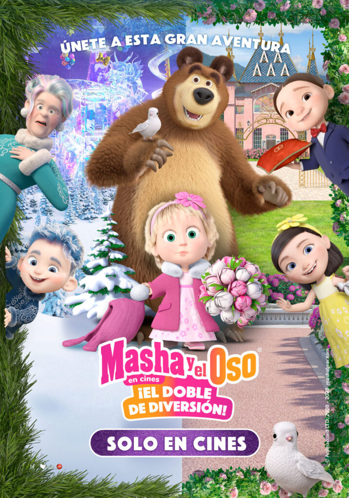 Masha y el oso llegan al cine para brindar el doble de diversión