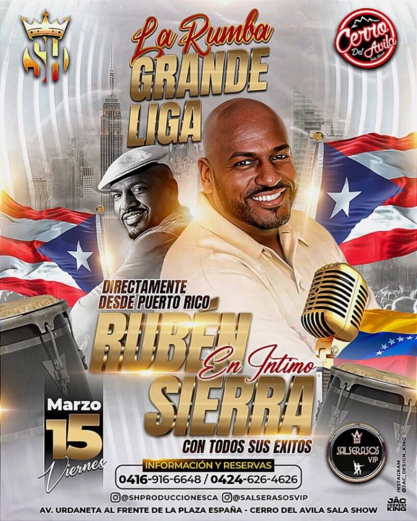 Rubén Sierra "El Grandeliga de la Salsa" regresa a Venezuela 🇻🇪⚾️