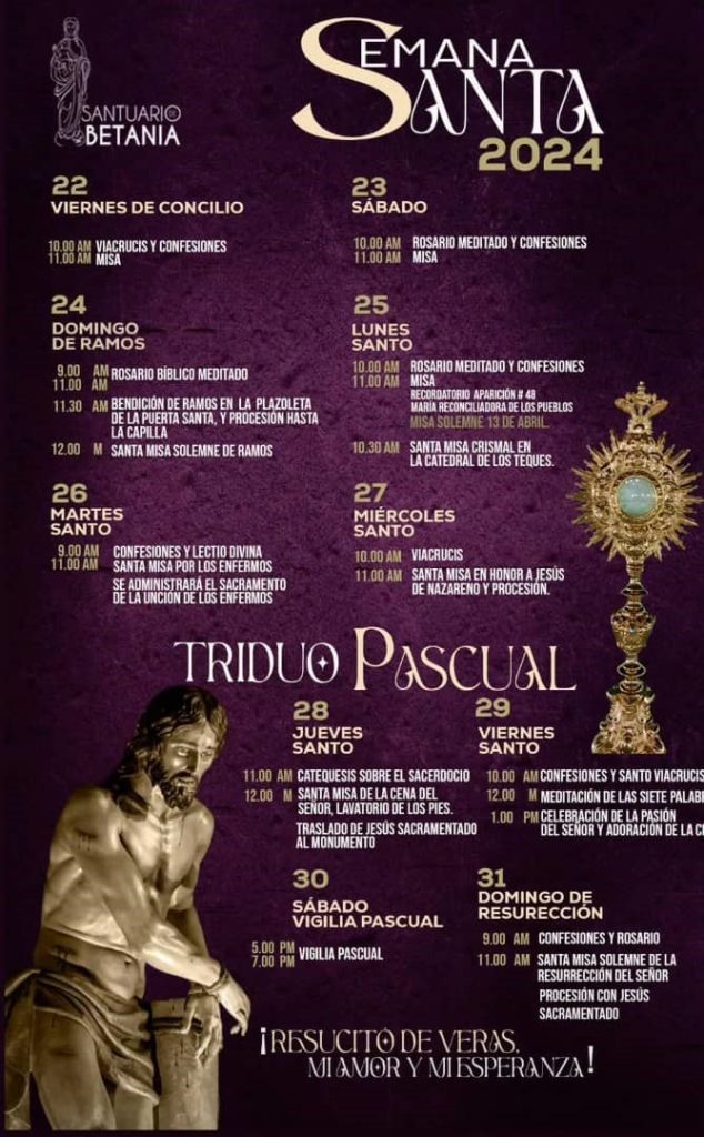 Betania hace su primera aparición el 25 de marzo de 1976