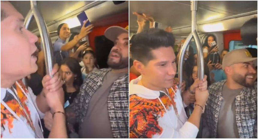 El espectáculo que dieron Chyno y Nacho en el Metro de Caracas