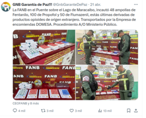 GNB incautó 48 ampollas de fentanilo en Maracaibo