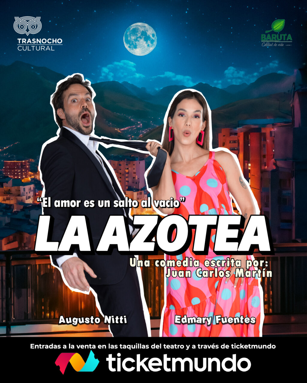 Desde "La Azotea", Edmary Fuentes y Augusto Nitti lanzan destellos de humor y amor