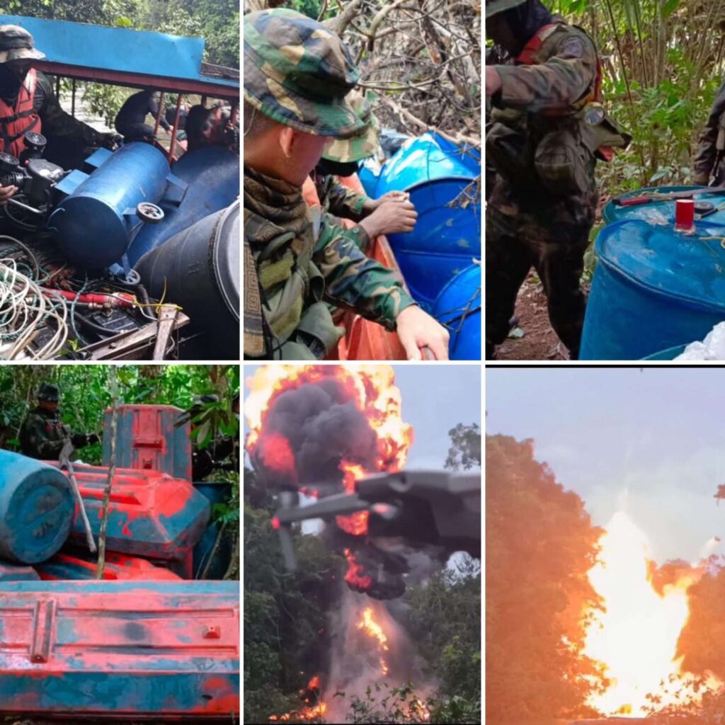 En mayo la FANB ha desmantelado 18 balsas mineras ilegales en Amazonas