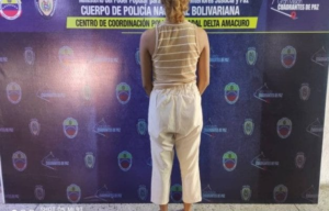 PNB capturó a mujer que le cayó a correazos a su marido en Tucupita